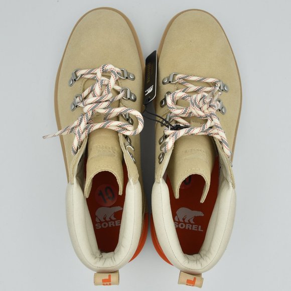 Sorel Hi-Line Waterproof Suede Hiking Boots Ceramic/Major (Tan & Orange), Sz. 10 - Picture 7 of 13